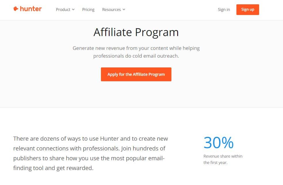 Hunter.io Affiliate Program - Best High-Paying Affiliate Programs to Earn Huge Income