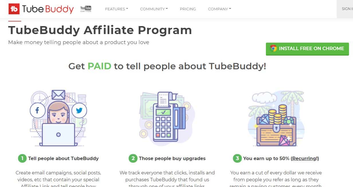 TubeBuddy Affiliate Program - Best High-Paying Affiliate Programs to Earn Huge Income