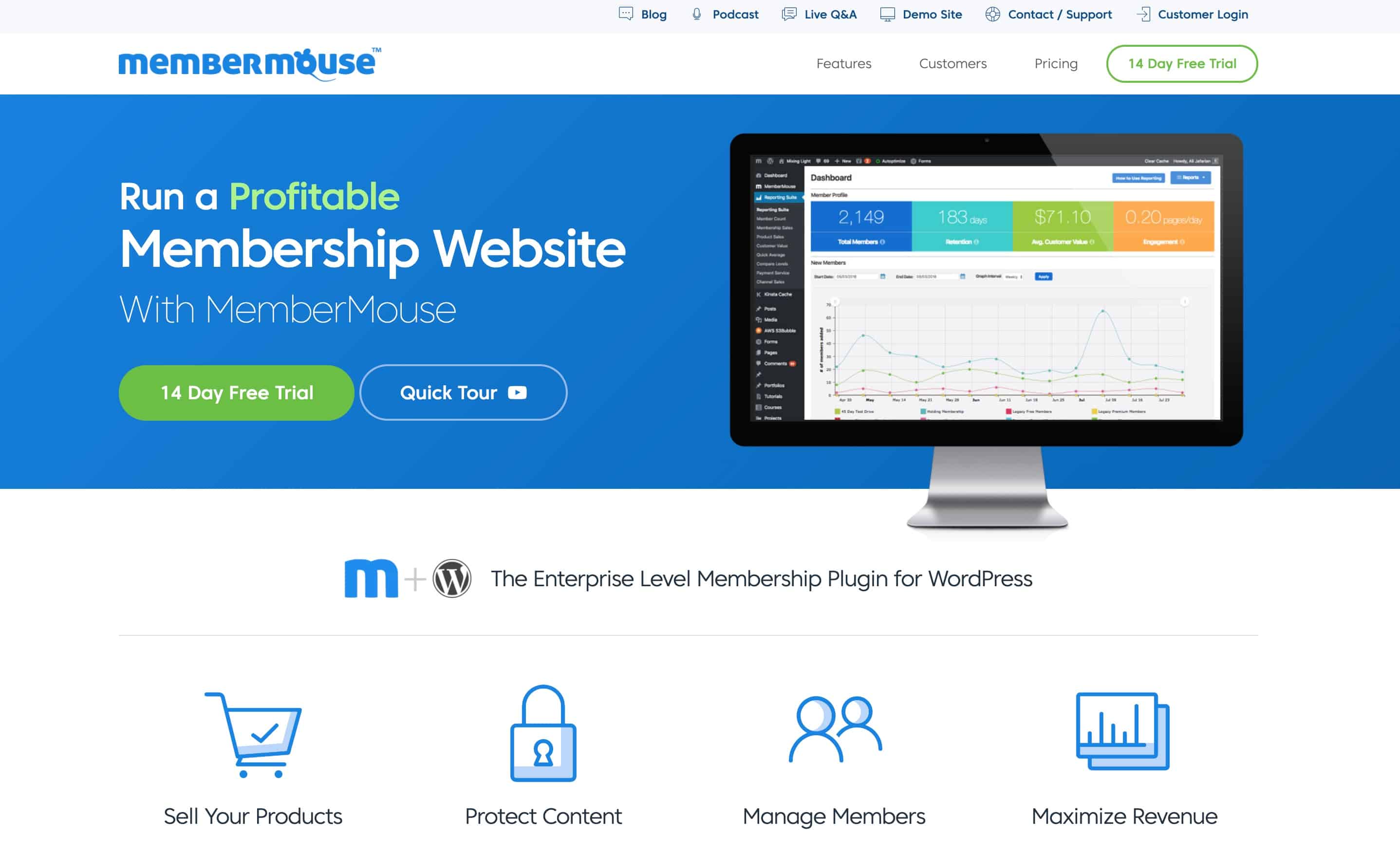 MemberMouse WordPress Membership Plugin - Best WordPress Membership Plugin for WordPress Subscription